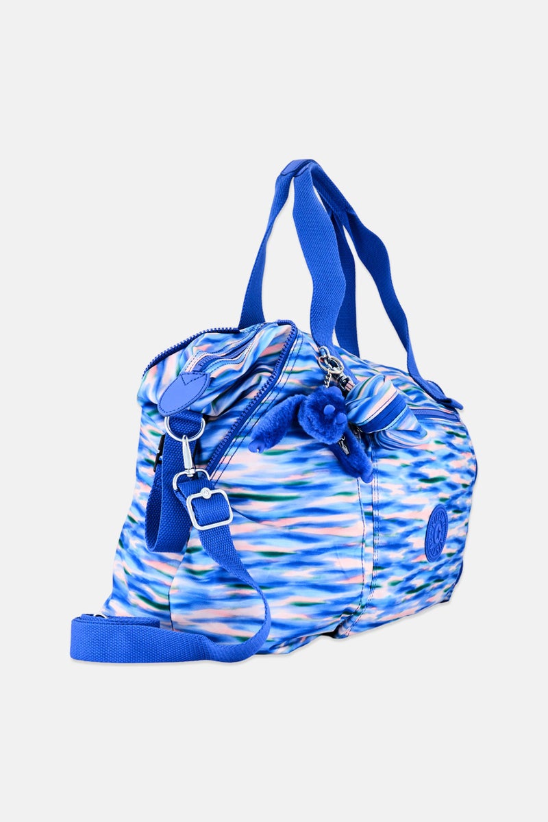 kipling Women Brand Logo Duffle Bag, Blue - Image 3